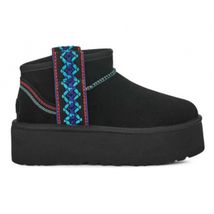 CLASSIC ULTRA MINI BRAID PLATFORM UGG BLACK