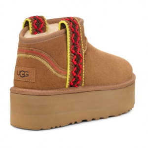 CLASSIC ULTRA MINI BRAID PLATFORM UGG CHESTNUT