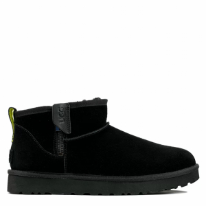 Ugg Mens Classic Ultra Mini Zip Boot Black