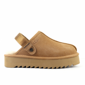 GOLDENSTAR CLOG PLATFORM CHESTNUT