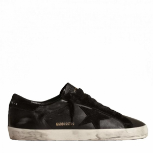  Super-Star in Black Nappa With Black Suede Star and Heel Tab