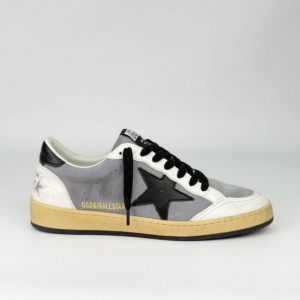 Golden Goose Ball Star / Gray nappa black suede star