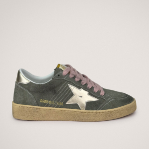 Golden Goose Ball Star Suede khaki/gold star