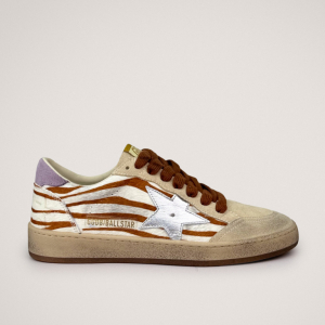 Golden Goose Ball Star Zebra / Lilac heel