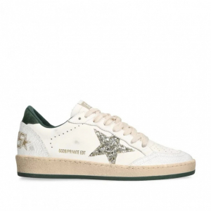 Golden Goose Ball Star Green Heel/ Gold star
