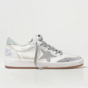 Golden Goose Ball Star Silver Star /Mint heel